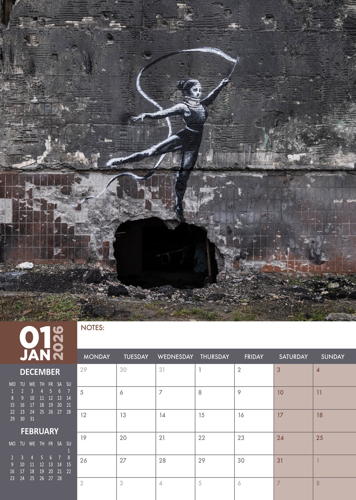 Banksy Calendar 2026 – A Year of Iconic Street Art and Provocative Creativity