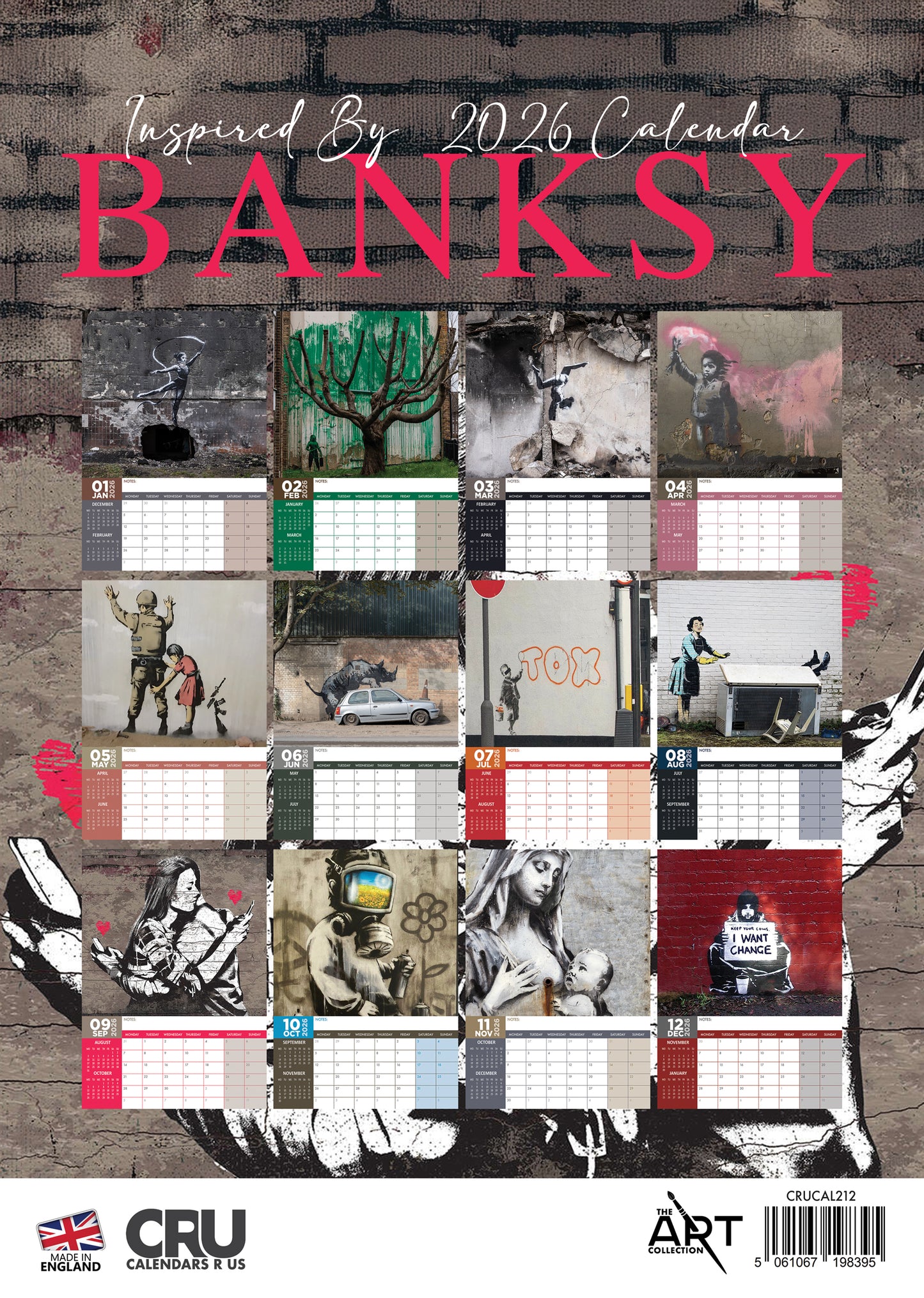Banksy Calendar 2026 – A Year of Iconic Street Art and Provocative Creativity
