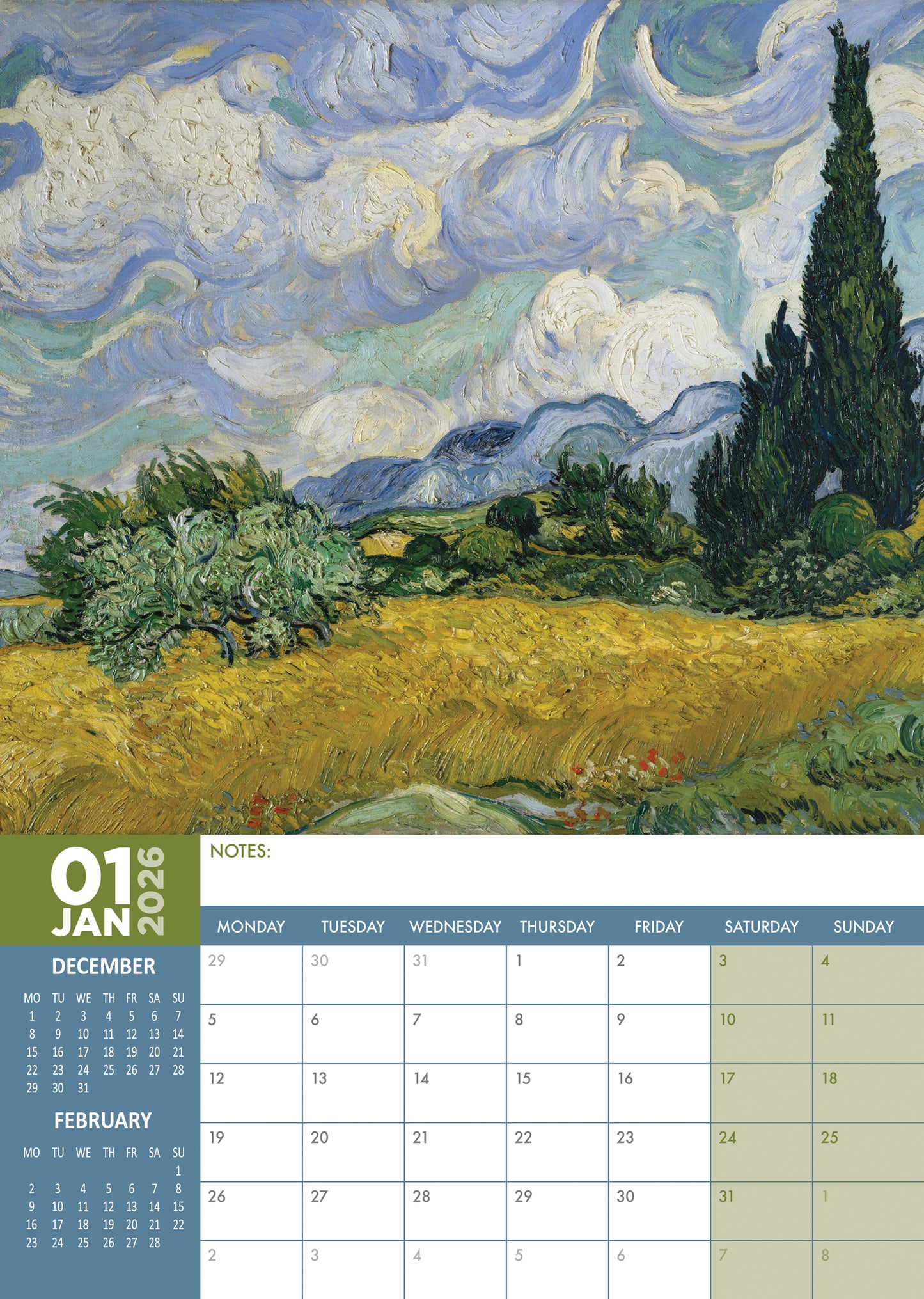 Impressionist Calendar 2026 – A Year of Light, Color, and Timeless Beauty
