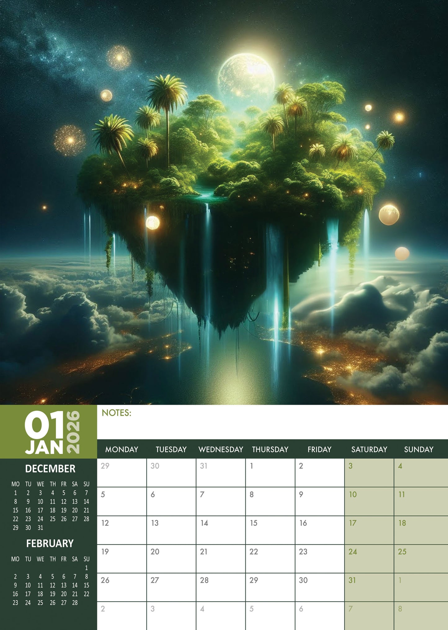Modern Surrealism Calendar 2026 – A Year of Dreamlike Art and Imaginative Worlds