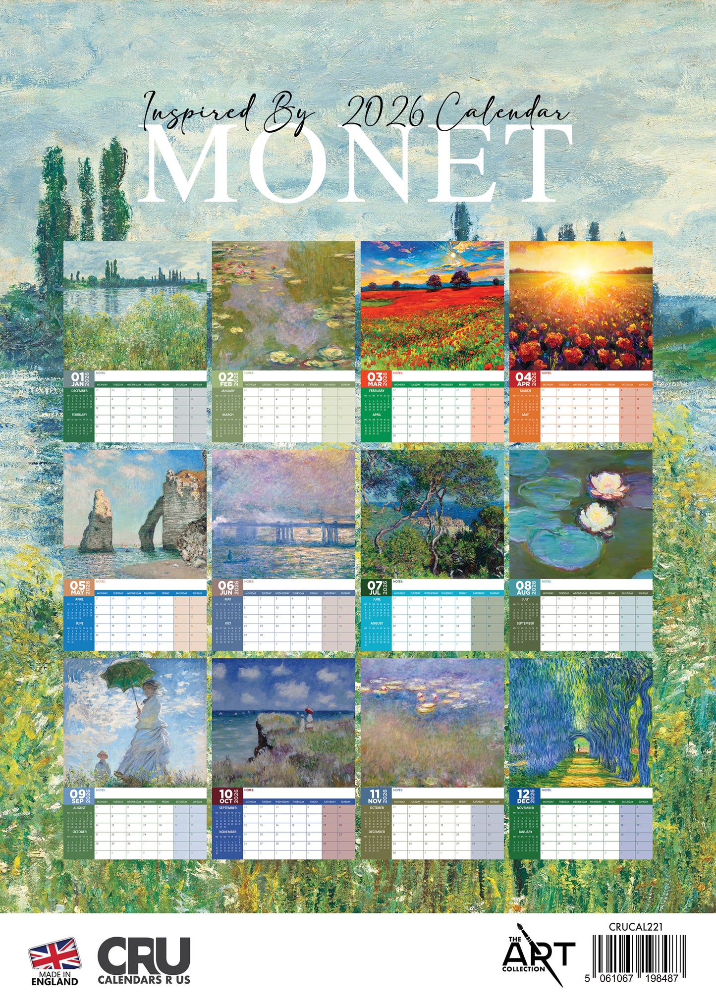 Monet Calendar 2026 – A Year of Tranquil Beauty and Impressionist Masterpieces