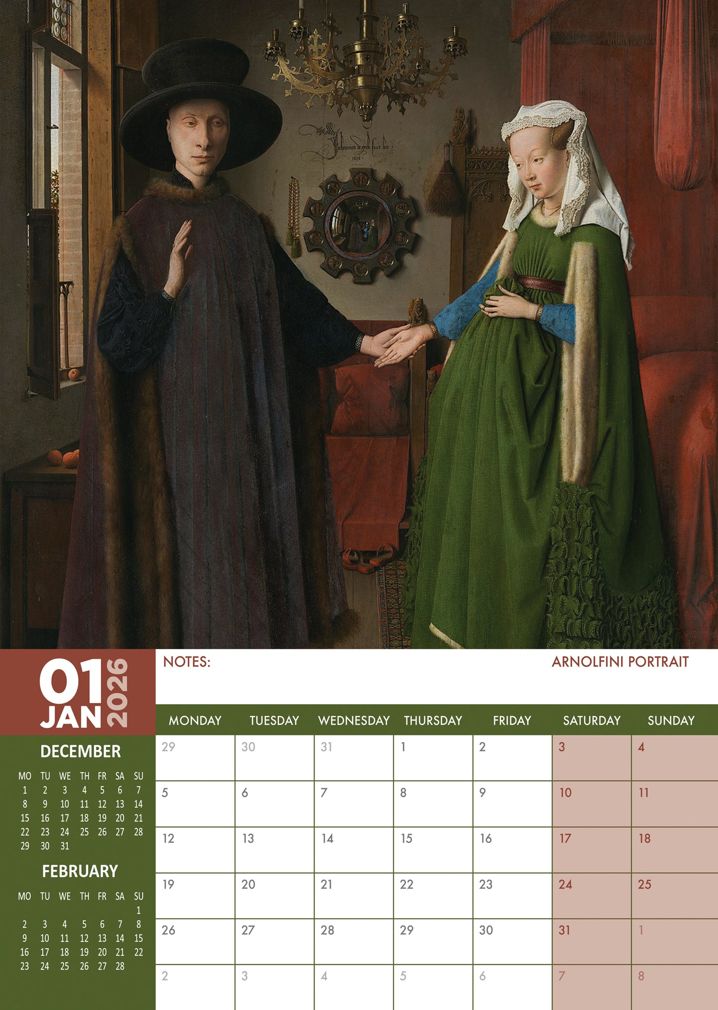 National Gallery Calendar 2026 – A Year of Masterpieces from the National Gallery Collection