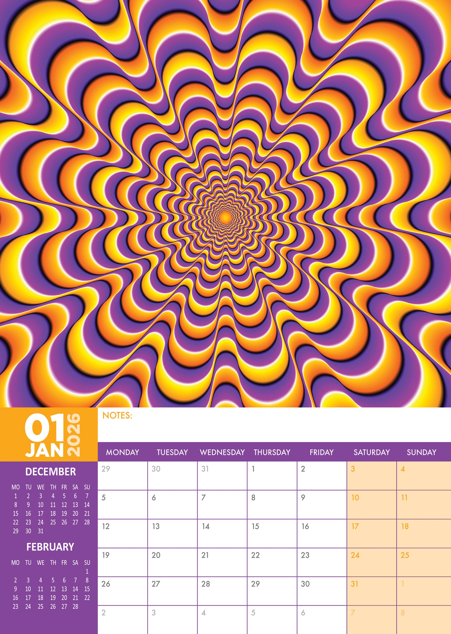 Optical Illusions Calendar 2026 – A Year of Mind-Bending Visual Art