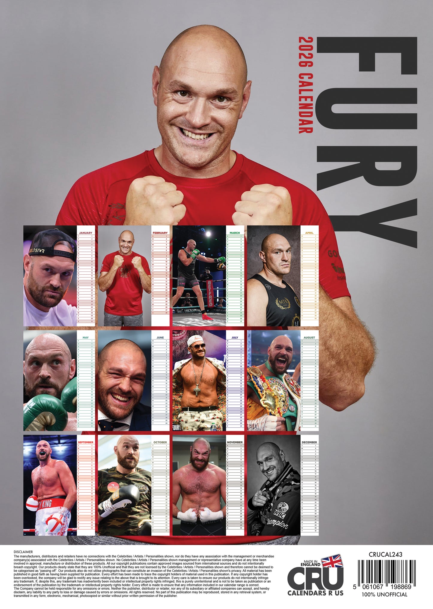 Tyson Fury Calendar 2026 – A Knockout Year with the Heavyweight Legend
