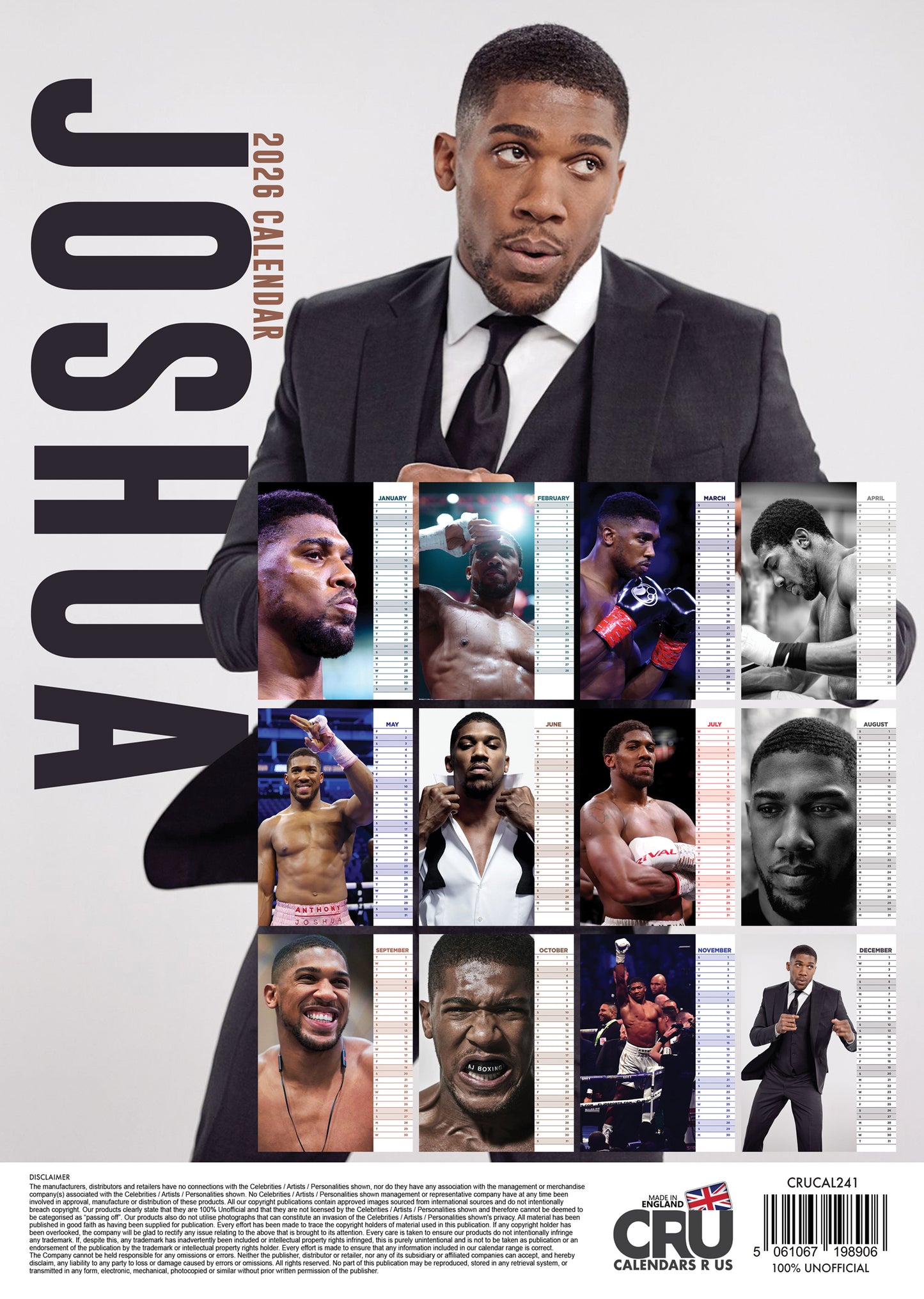 Anthony Joshua Calendar 2026 – A Year with AJ, the Pride of British Boxing