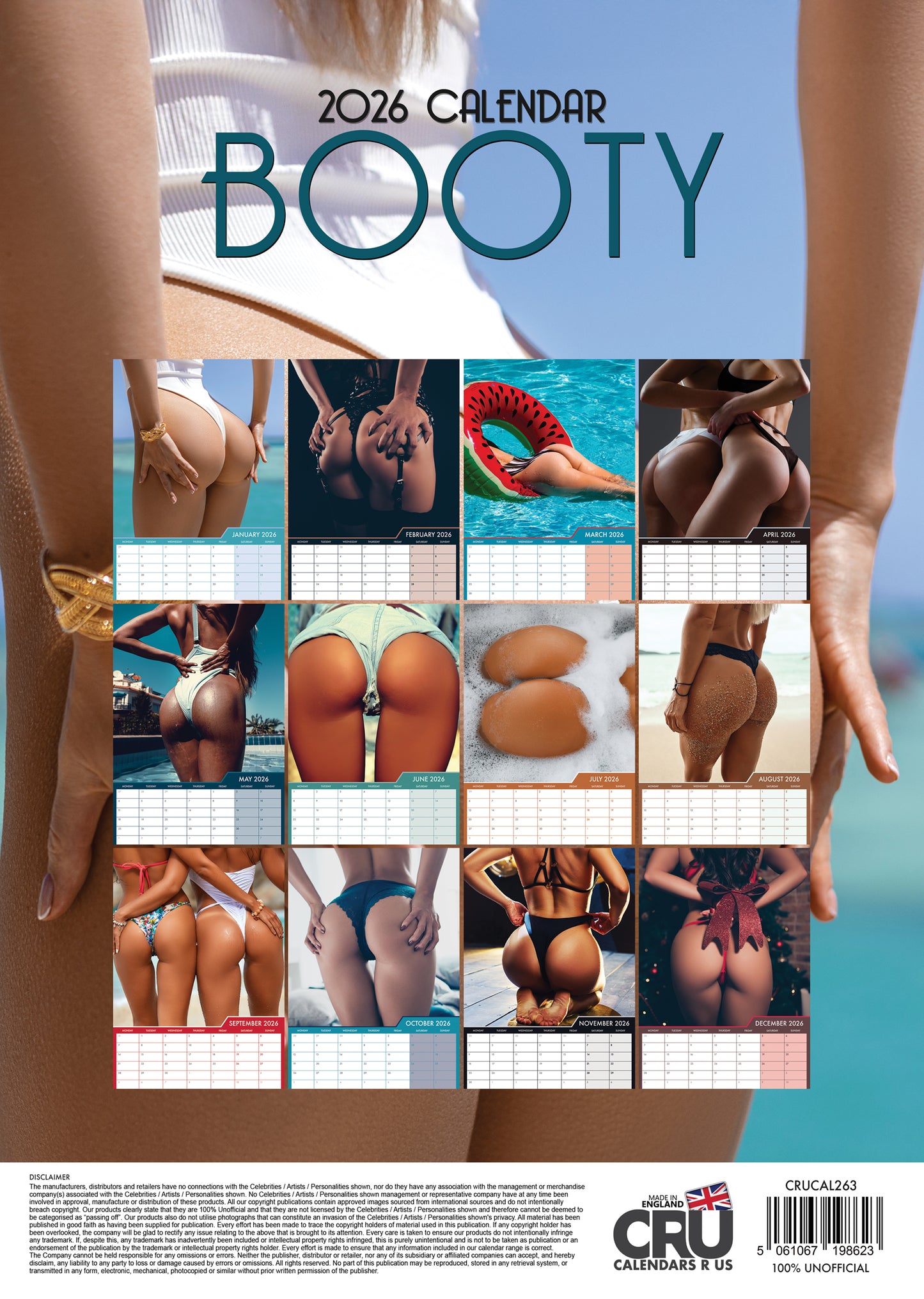 Booty Calendar 2026 – Celebrate Confidence, Strength, and Beauty