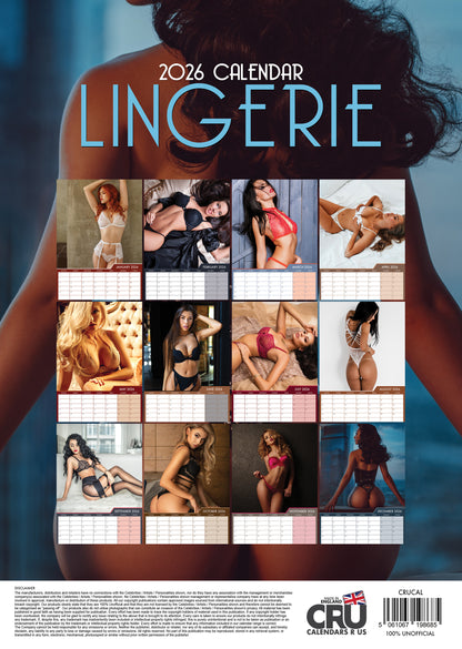 Lingerie Calendar 2026 – Elegant, Sensual, and Stylish