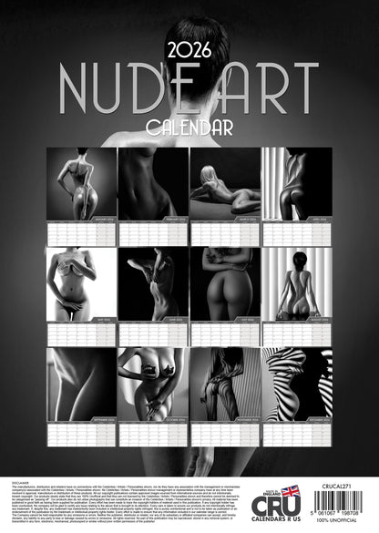 Nude Art Glamour Calendar 2026 – Celebrating the Human Form Through Artistic Expression