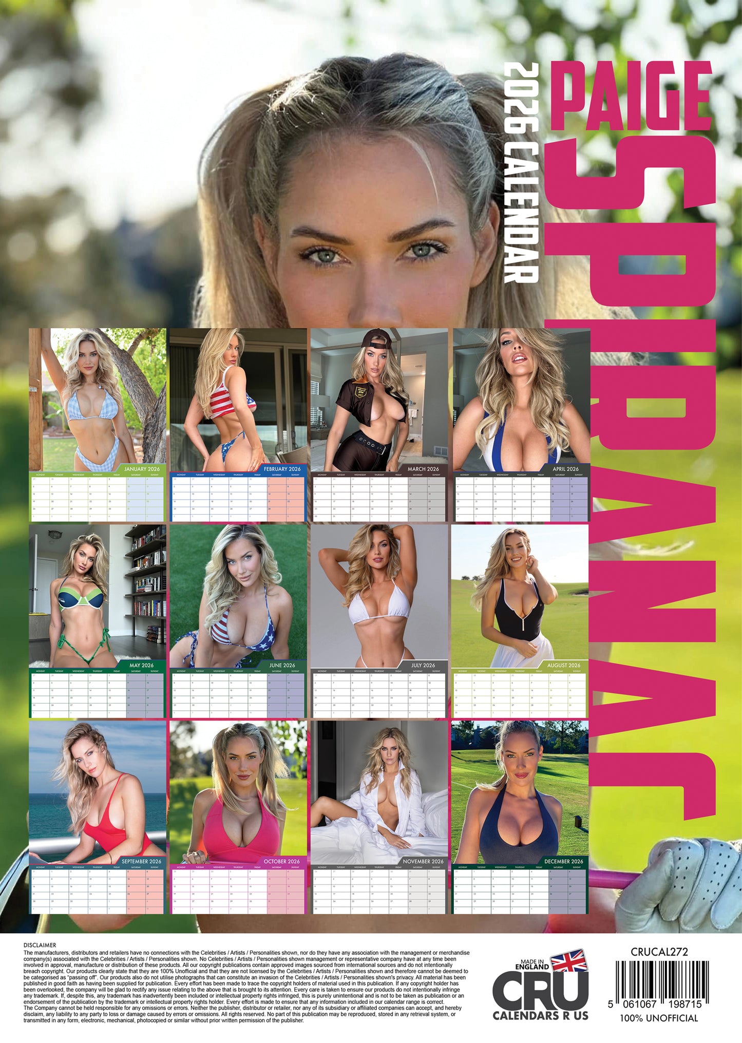 Paige Spiranac Glamour Calendar 2026 – Style, Power, and Glamour