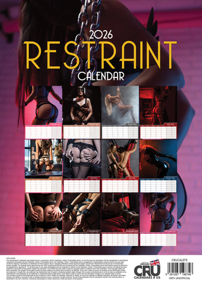 Restraint (Glamour) Calendar 2026 – Elegance in Every Frame
