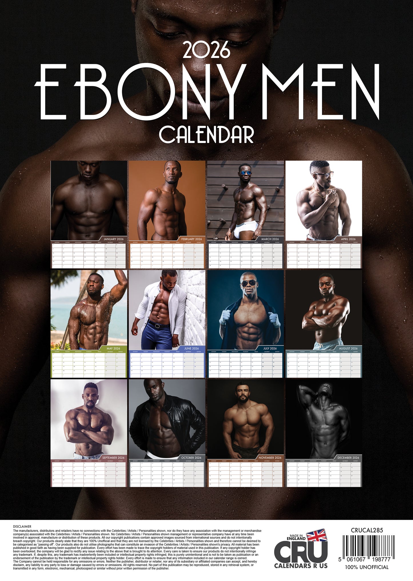 Ebony Male Calendar 2026 – A Celebration of Strength, Elegance, and Confidence