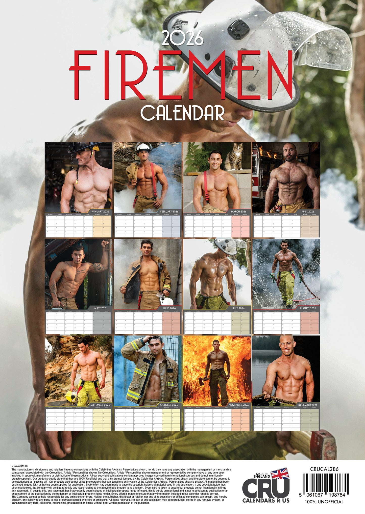 Firemen Calendar 2026 – Celebrate the Strength, Courage, and Charm of Firefighters