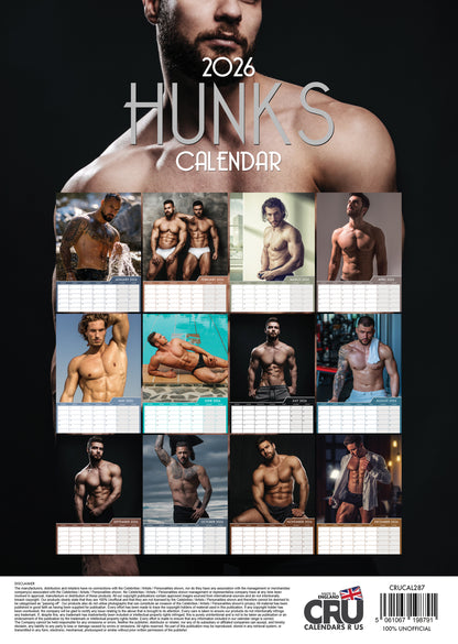 Hunks Calendar 2026 – Celebrate Masculine Beauty and Strength All Year Long