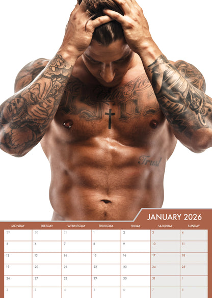 Tatts (Male) Calendar 2026 – A Year of Inked Confidence and Style
