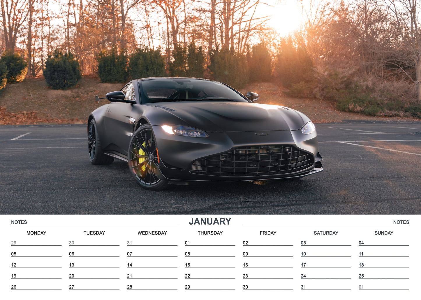 Aston Martin Calendar 2026 – A Year of Luxury and Power