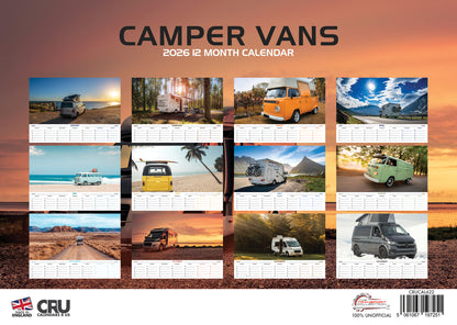 Camper Vans Calendar 2026 – Explore the World One Month at a Time