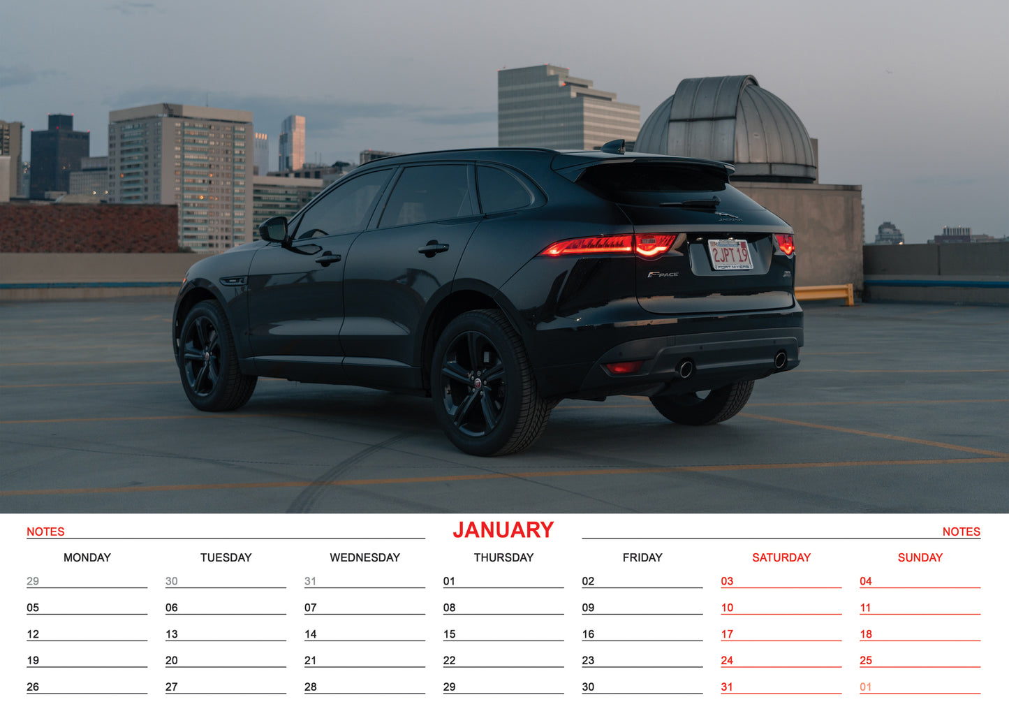Jaguar Car Calendar 2026 – A Year of British Performance and Elegance