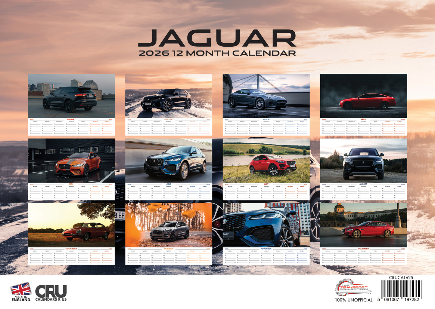 Jaguar Car Calendar 2026 – A Year of British Performance and Elegance