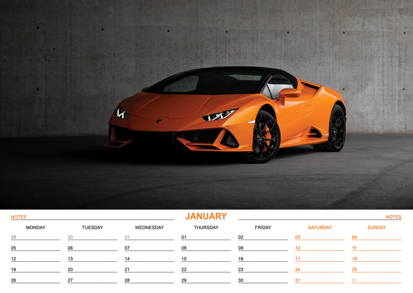Lamborghini Calendar 2026 – A Supercar Showcase of Power and Precision