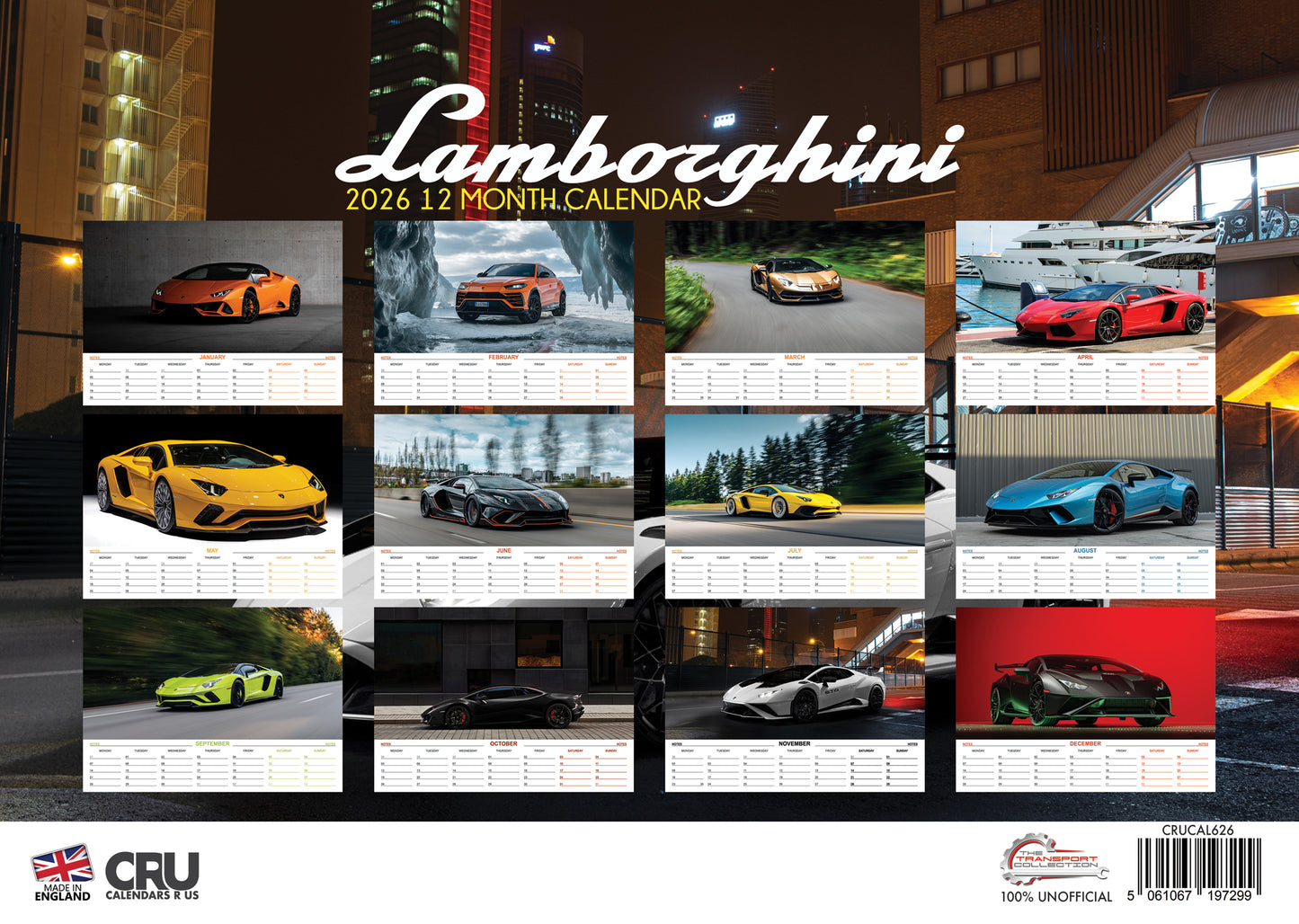 Lamborghini Calendar 2026 – A Supercar Showcase of Power and Precision