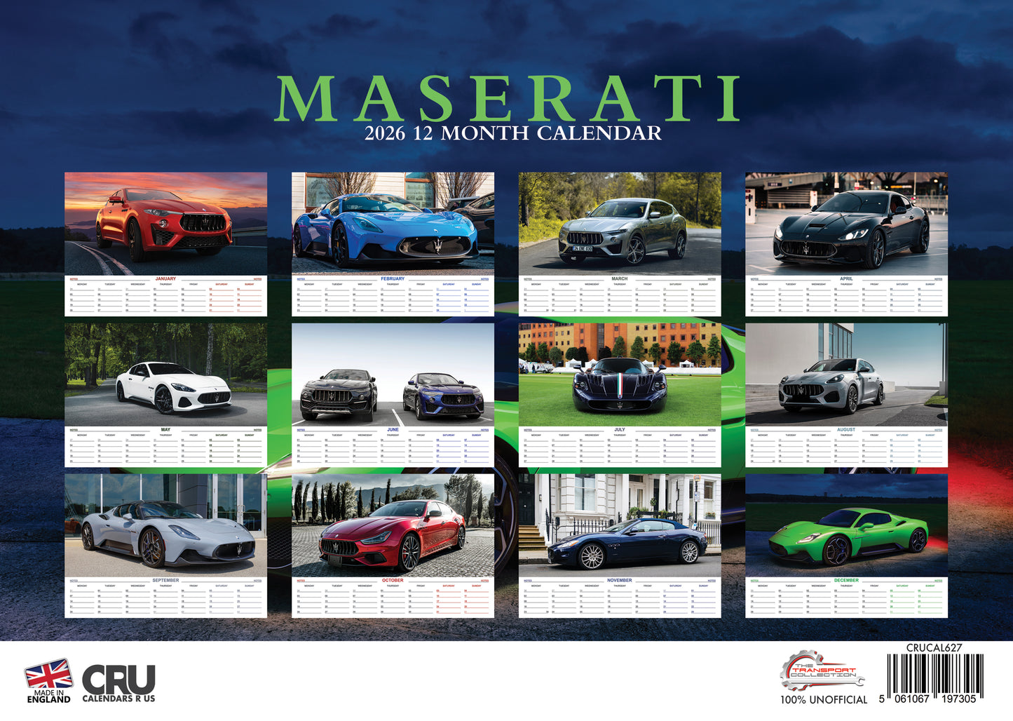 Maserati Calendar 2026 – A Year of Italian Automotive Elegance
