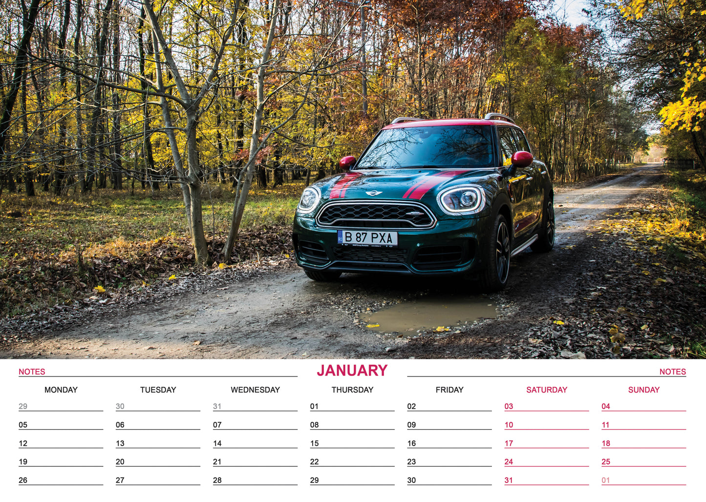 Mini Cooper Calendar 2026 – A Year of Classic Style and Compact Power