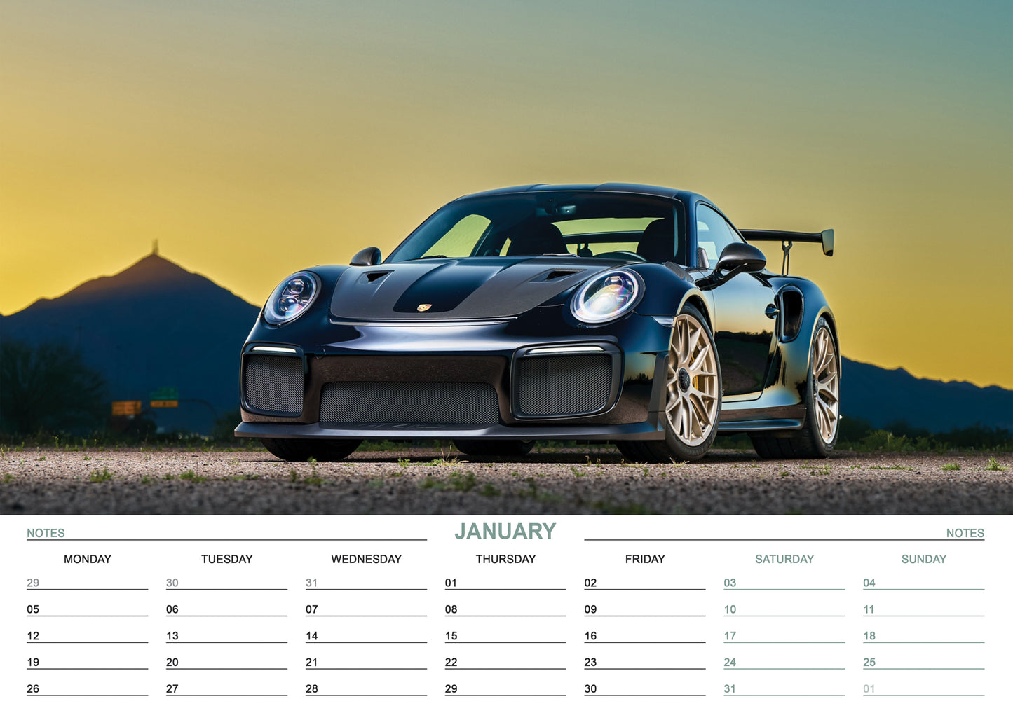 Porsche Calendar 2026 – A Year of Precision, Performance, and Style