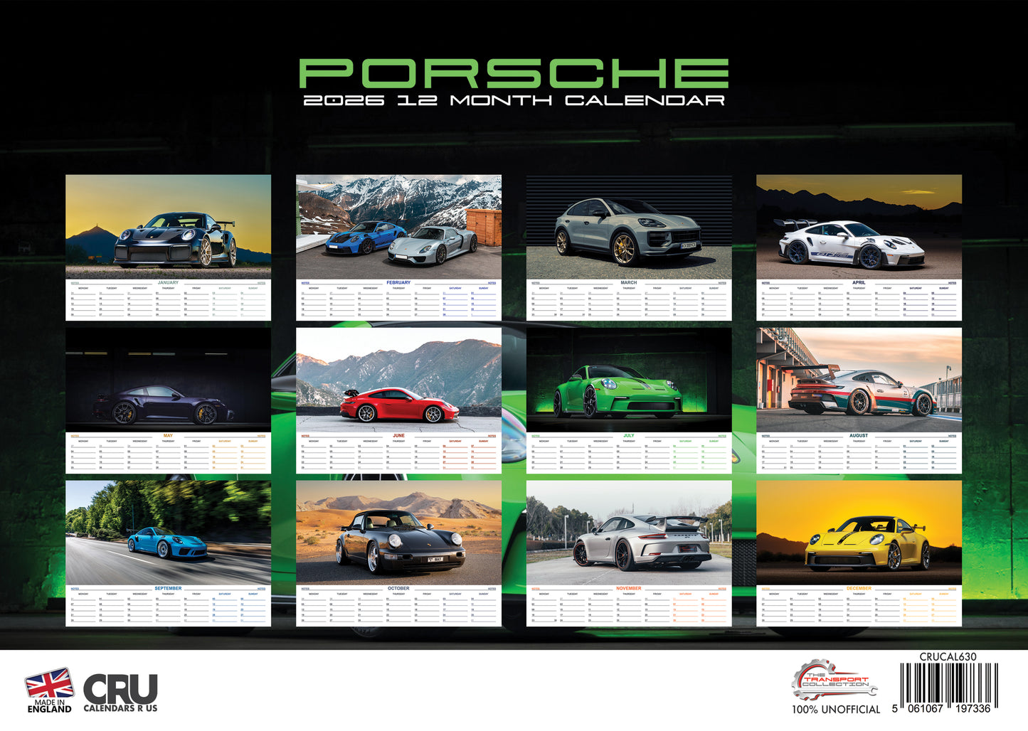 Porsche Calendar 2026 – A Year of Precision, Performance, and Style
