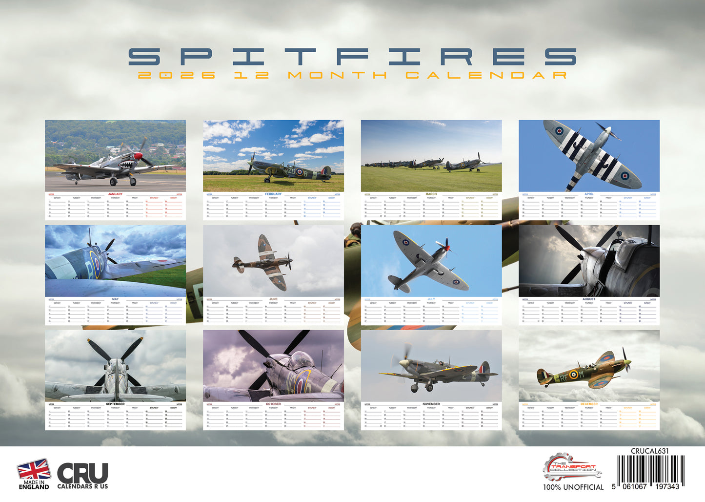 Spitfires Calendar 2026 – A Tribute to the Legendary Aircraft