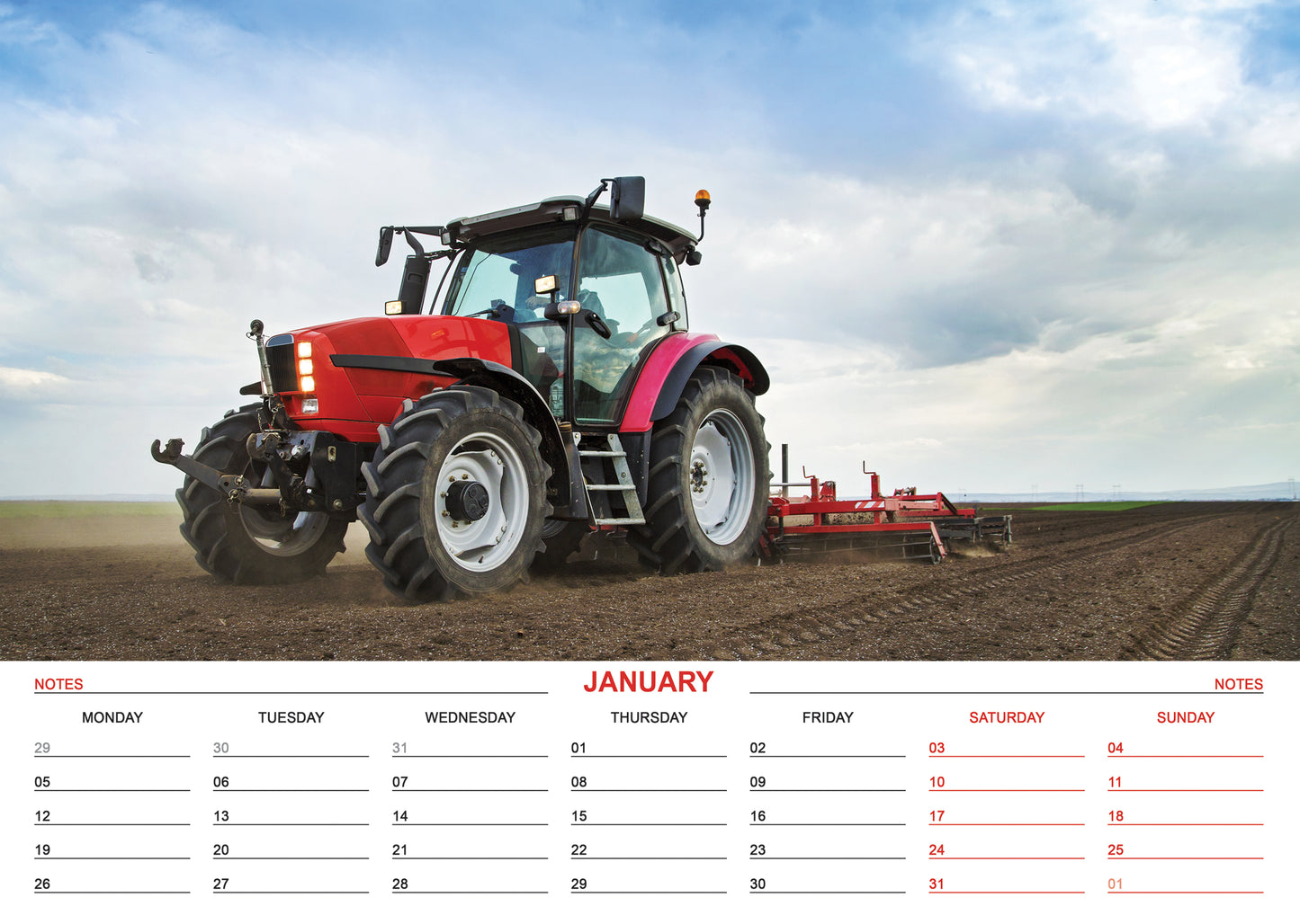 Tractors Calendar 2026 – A Tribute to Power and Precision