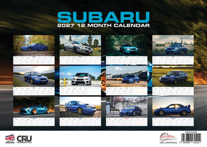 Subaru Calendar 2027 – Adventure, Performance & Style