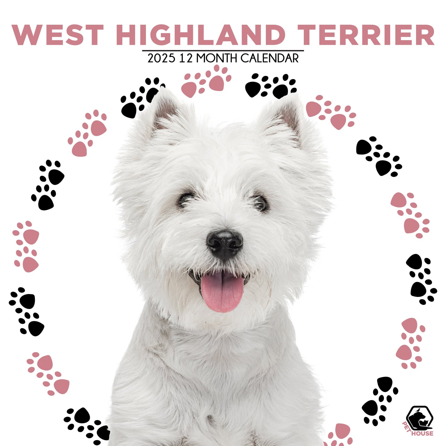 West Highland Terrier Calendar Square 2025