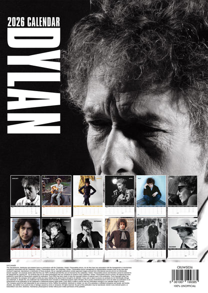 Bob Dylan Calendar 2026 – A Year of Timeless Music and Revolutionary Lyrics