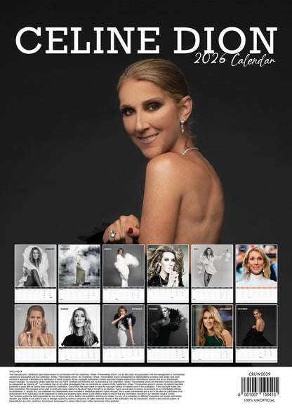 Celine Dion Calendar 2026 – A Year of Elegance, Emotion, and Legendary Music