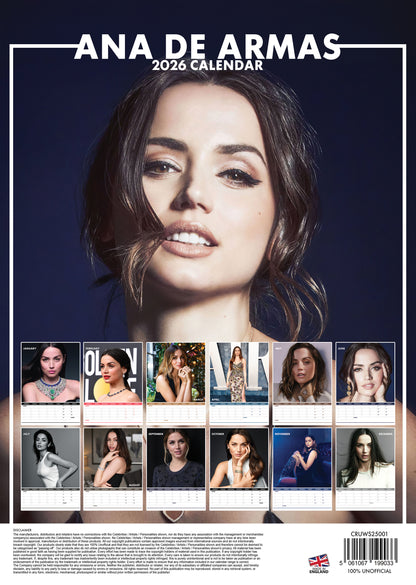 Ana de Armas Calendar 2026 – A Year of Elegance, Style & Star Power