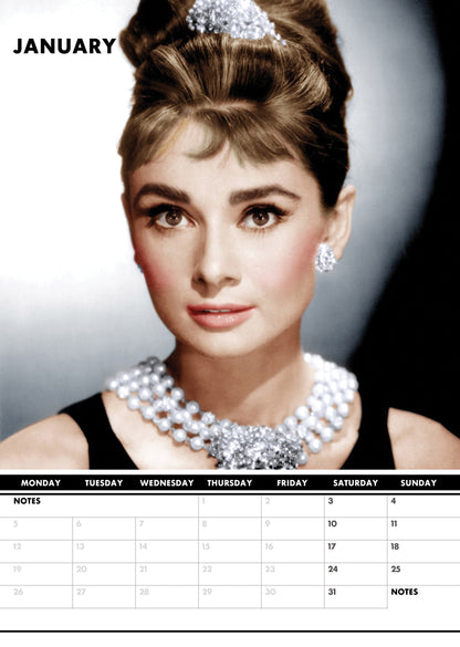 Audrey Hepburn Calendar 2026 – A Year of Grace, Glamour & Hollywood Iconography