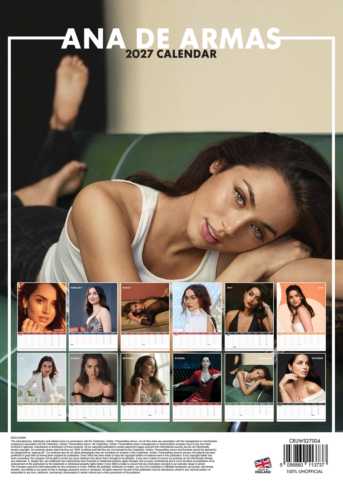 Ana de Armas Calendar 2027 – A Year of Elegance, Style & Star Power