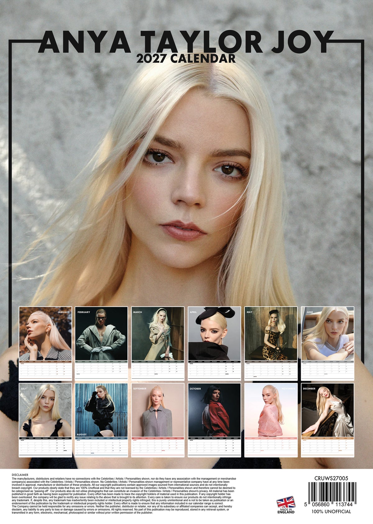Anya Taylor-Joy Calendar 2027
