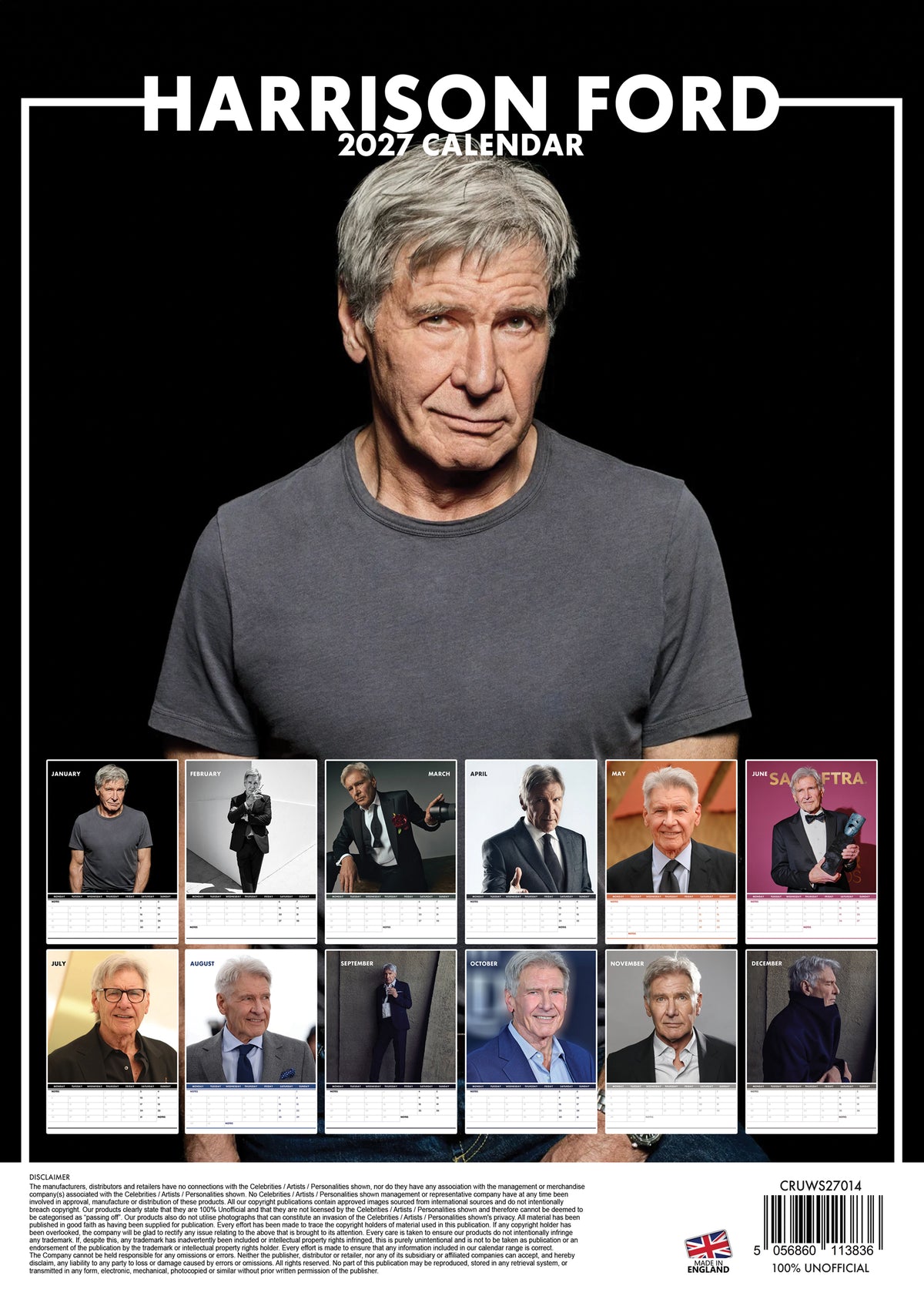 Harrison Ford Calendar 2027