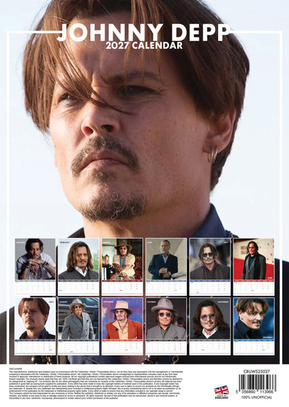 Johnny Depp Calendar 2027