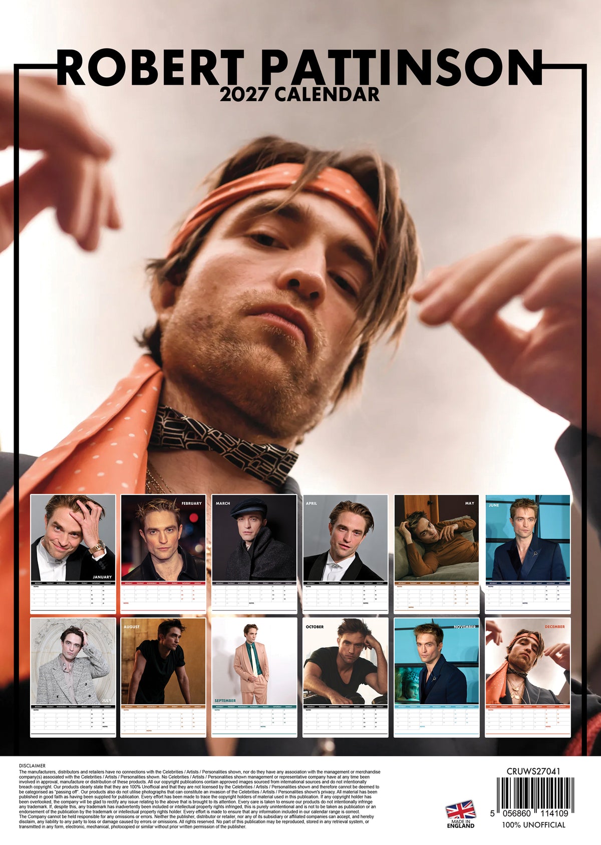 Robert Pattinson Calendar 2027