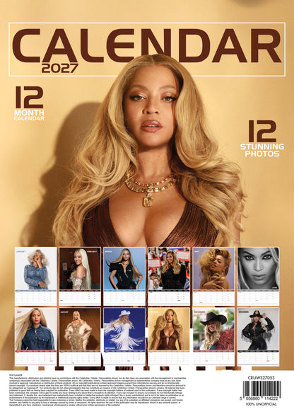 Beyoncé Calendar 2027 – A Year of Power, Elegance, and Unmatched Talent