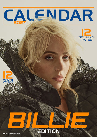 Billie Eilish Calendar 2027 – A Year of Bold Artistry and Unapologetic Style