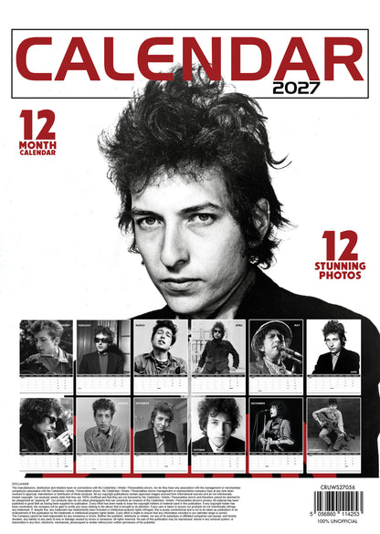 Bob Dylan Calendar 2027 – A Year of Timeless Music and Revolutionary Lyrics