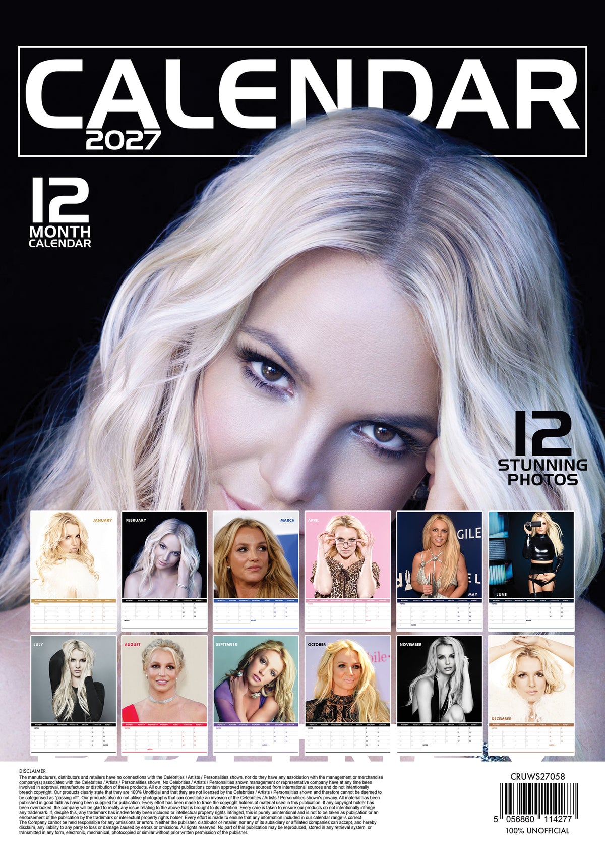 Britney Spears Calendar 2027