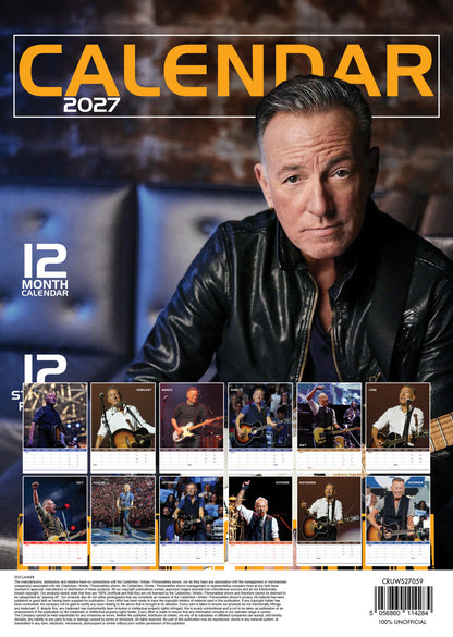Bruce Springsteen Calendar 2027 – A Year of Rock ‘n’ Roll Legends and Heartfelt Stories