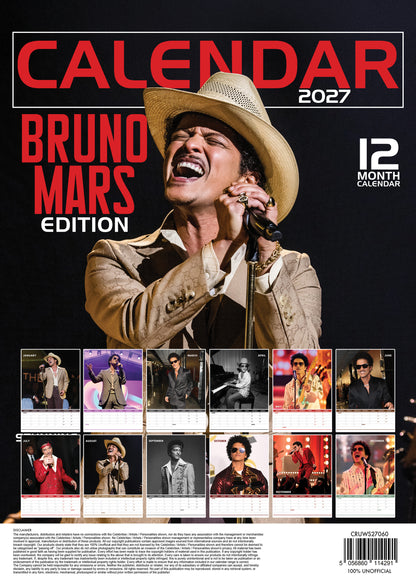 Bruno Mars Calendar 2027