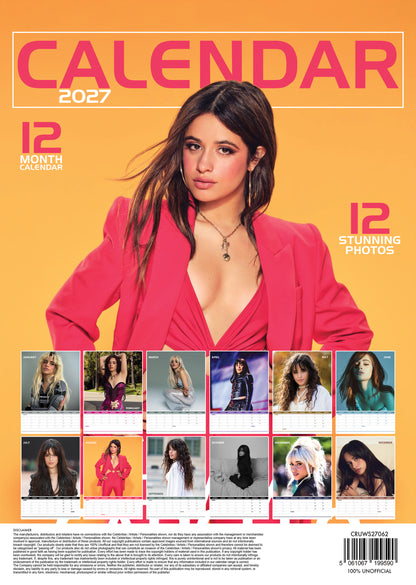 Camila Cabello Calendar 2027