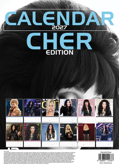Cher Calendar 2027 – A Year of Glamour, Music, and Timeless Icon