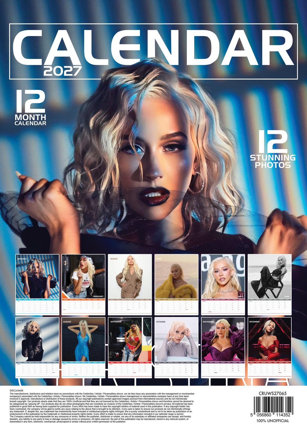Christina Aguilera Calendar 2027